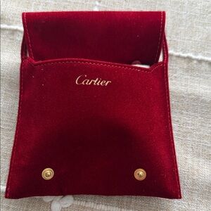 Cartier Luxurious Red Velvet Pouch